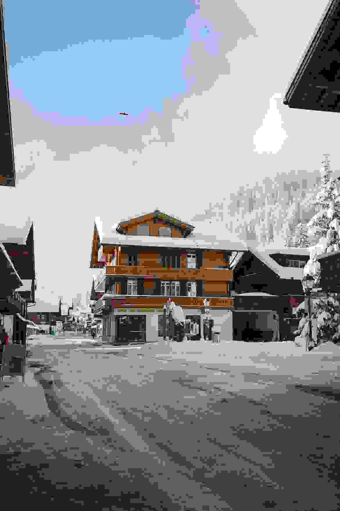 Dorfstrasse Adelboden im Winter
